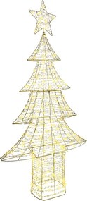 vidaXL Karácsonyfa 240 LED-del Meleg fehér 181 cm PET