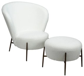 Fehér buklé fotel Orbit – DAN-FORM Denmark