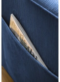 Sötétkék kordbársony fotel Lofty Lilly – Miuform