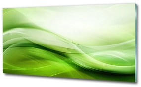 Egyedi üvegkép Zöld hullámok háttér osh-84906654