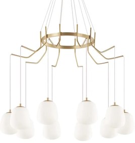 Ideal Lux - LED Csillár zsinóron KAROUSEL 10xG9/3W/230V átm. 82,5 cm réz