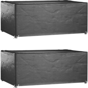 vidaXL 2 db téglalap alakú kerti bútorhuzat 8 fűzőlyukkal 180x122x75cm