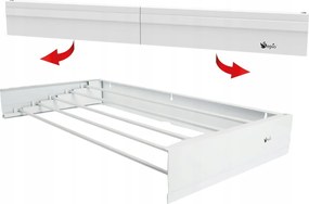 Fali Szárítógép Fehér Harmonika Strapabíró Összecsukható Acél Fürdőszoba