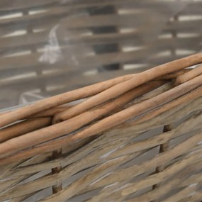 2 db fonott virágtartó PE béléssel 40 cm