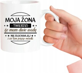 A feleségem azt állítja, hogy két hátrányom van Ajándék Bögre A Férjemnek