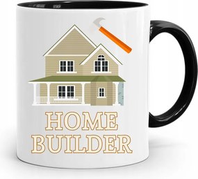 Bögre Fekete Építő Barkács Szakember Ajándék fényképes nyomtatással