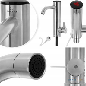 Átfolyós elektromos vízmelegítő csaptelep Mission Air Flux 3,3kW LCD