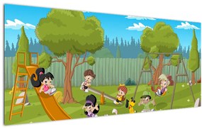 Kép - gyerekek a játszótéren (120x50 cm)
