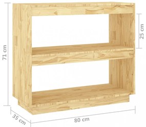tömör fenyőfa könyvszekrény 80 x 35 x 71 cm