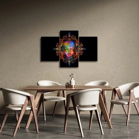 Kép - Buddha mellszobra neon színekben (90x60 cm)