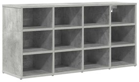 Cipősszekrény polcokkal Beton szürke 103 x 30 x 51 cm Faanyag