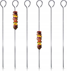 6x Acél spiccek Acél nyársak Grill nyársak