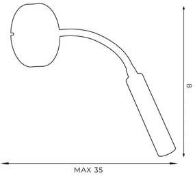 Rugalmas lámpa ARDEN 1xG9/8W/230V fehér