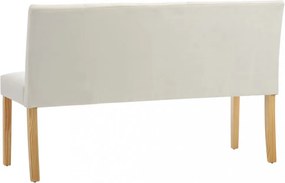 krémszínű bársony pad 140 cm