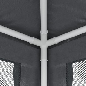 Antracit HDPE rendezvénysátor 8 hálós oldalfallal 3x9 m