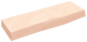 kezeletlen tömör tölgyfa fali polc 60x20x6 cm