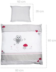 Fehér gurulós baldachinos bölcső 40x90 cm Adam &amp; Eule – Roba