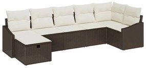 vidaXL Kanapé Szett párnával 8 pcs polirattan