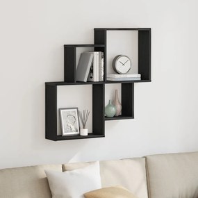 Fali Szekrény Fekete Tölgy 80x15x78,5 cm Műanyag
