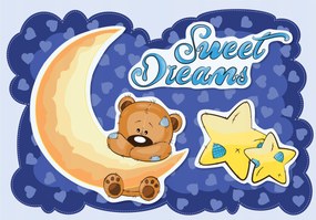 Fotótapéta Macik a holdon Sweet Dreams vinyl 254x184 hálószoba +ragasztó