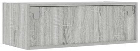 TV-szekrény LED-es világítással szürke sonoma 75x35,5x25 cm