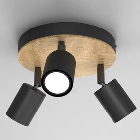 Spotlámpa TULON 3xGU10/8W/230V fekete/tölgy