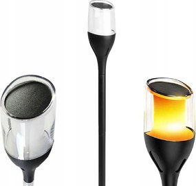 LED-es napelemes lámpa Fáklya Beszúrható Láng 65cm Erős Prémium