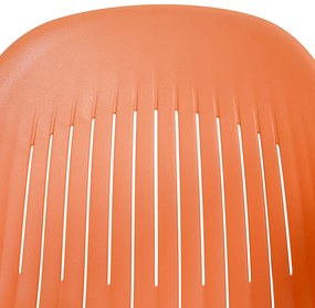 Ballena műanyag kerti szék fém lábbal, narancssárga