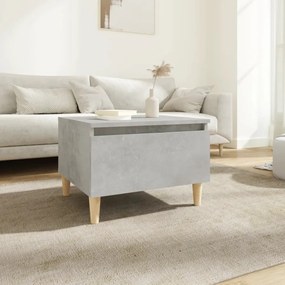 betonszürke szerelt fa dohányzóasztal 90x49x45 cm