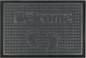 Lábtörlő külső, gumírozott aljú, 60x40 cm, masszív, univerzális