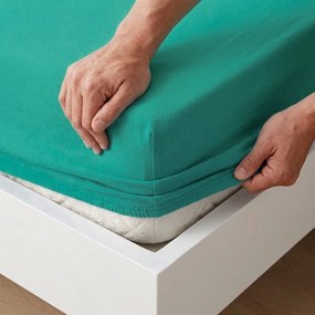 4Home IDEAL jersey lepedő zöld türkiz, 140–160 x 200 cm, 140–160 x 200 cm