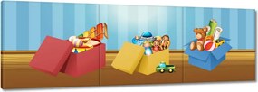 Vászonkép 60x20 Játékok a gyerekszobába