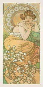 Reprodukció Topaz from The Precious Stones Series, Alfons Mucha