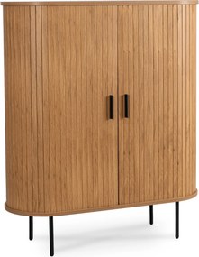 Kétajtós, tolóajtós komód 100 cm méretben, tölgy színben TRISH