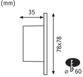 Paulmann 92922 - LED/1,7W Lépcsőmegvilágító WAND 230V