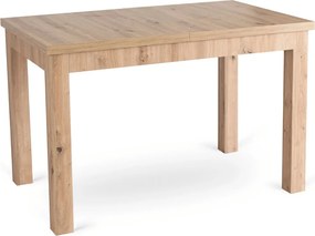 szett étkezőasztal SKUBI 120-160 cm artisan tölgy és 4 szék RODRI bézs