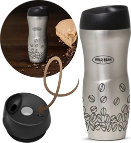 Thermo bögre Kulacs Acél termosz ezüst Dajar Wbc 400ml ajándék