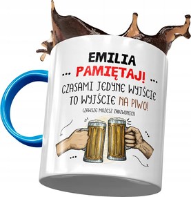 Kék Bögre Emilia Barátnő Feleség Ajándék Nyomtatott Fotóval
