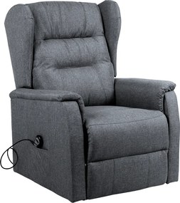 Állítható relaxációs fotel, világosszürke, DOURO