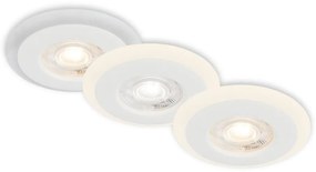 Briloner 7039036 - 3 darabos LED szett: fürdőszobai süllyesztett lámpa 3xLED/5W/230V IP44 fehér
