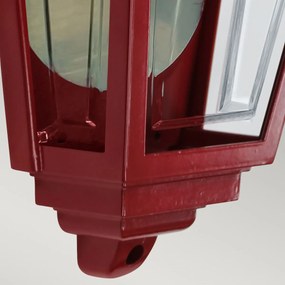 Elstead lighting klasszikus kültéri fali lámpa deco lane piros átlátszó elsdeco-lane7-red IP44