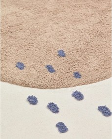 Elefántcsont színű pamut gyerek szőnyeg ø120 cm Tamya – Kave Home