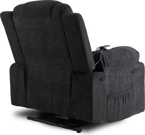 FENIX elektromos masszázsfotel felállás segítő funkcióval fekete