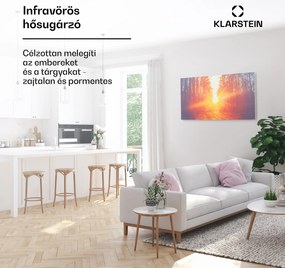 Klarstein Wonderwall Air Art Infinite, infravörös hősugárzó, 120 x 60 cm, 720 W, fali, kép, távirányító