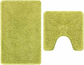 vidaXL Csúszásmentes fürdőszőnyeg készlet 2 pcs Zöld PP