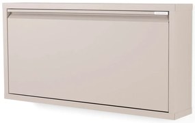 Szürkésbarna fém billenő ajtós cipőtartó 75x37,5x12,5 cm Billy – Spinder Design