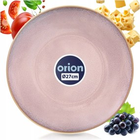 Ebédlő tányér nagy lapos kerámia Rózsaszín 27 cm