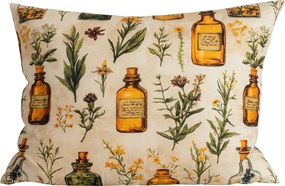 Mikroszálas párnahuzat APOTHECARY 70x90 cm, krémszínű