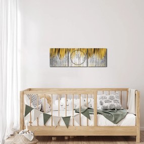 Kép - Arany vonalak (órával) (90x30 cm)