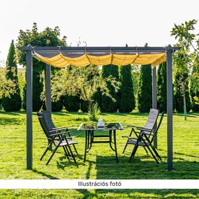 Pergola csúsztatható tetővel, alumínium, PEPY BASIC